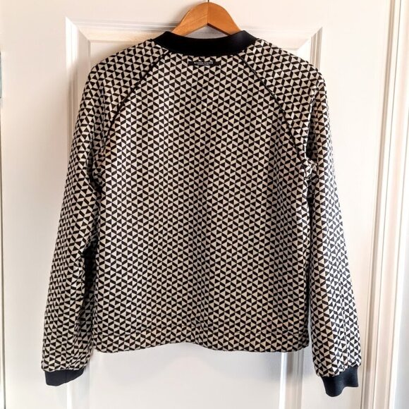 Scotch & Soda Black Tan Reversible Quilted Bomber Jacket - Picture 3 of 9